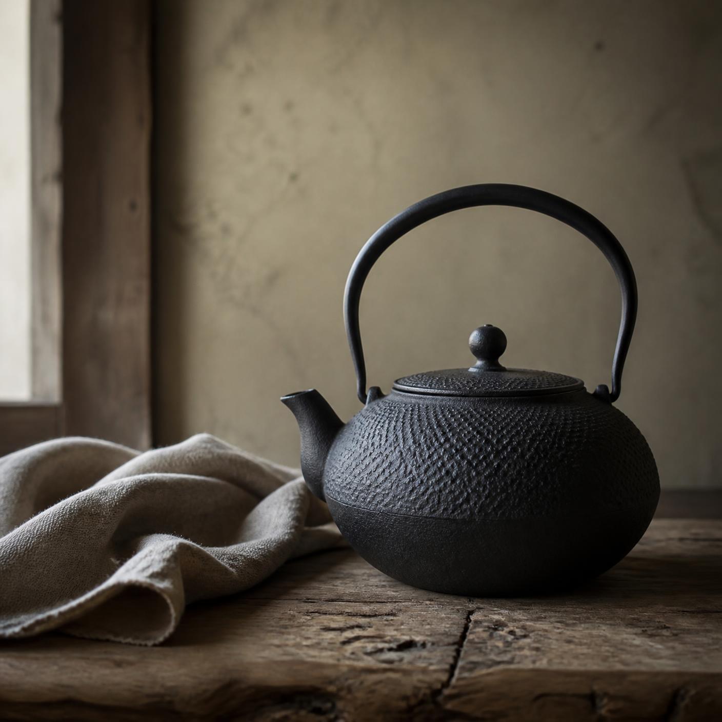 Feuilles de thé entières et service de dégustation, illustration de l'article Qu'est-ce qu'un thé fumé, le Lapsang Souchong, sélectionné par la maison HOLLIN à Sartrouville