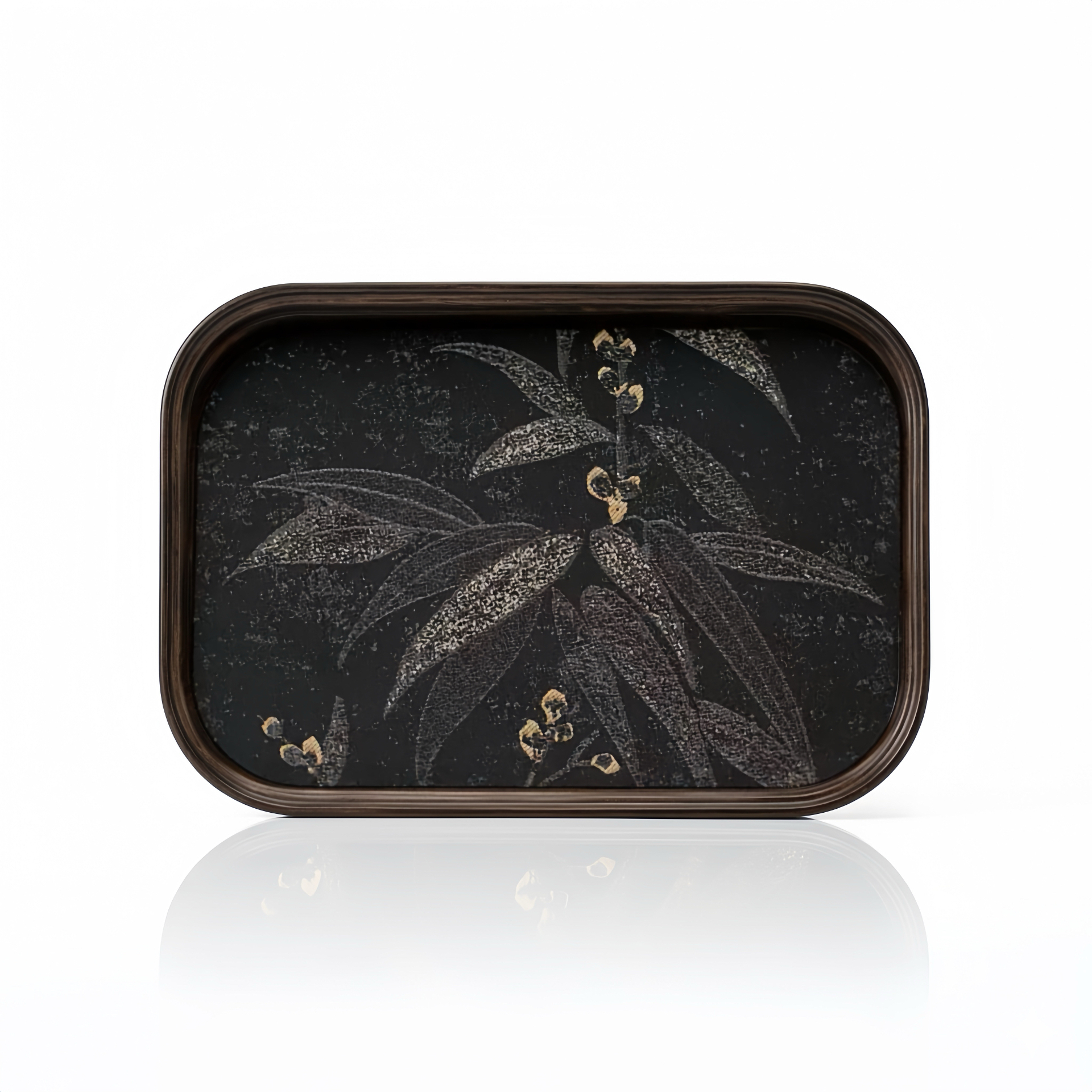 Plateau en bambou motif feuille de la maison HOLLIN, sélection puriste sans arômes ajoutés à Sartrouville (Île-de-France)