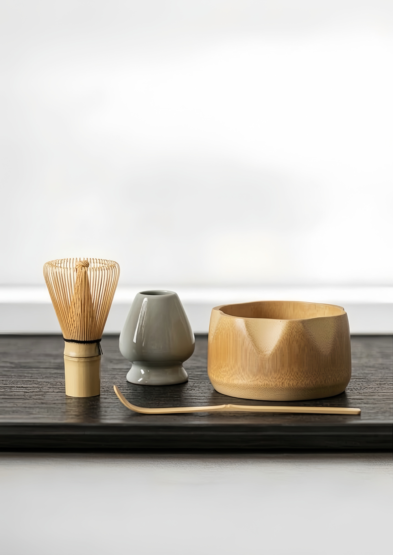 Set de préparation de matcha - Outils traditionnels de la maison HOLLIN, sélection puriste sans arômes ajoutés à Sartrouville (Île-de-France)